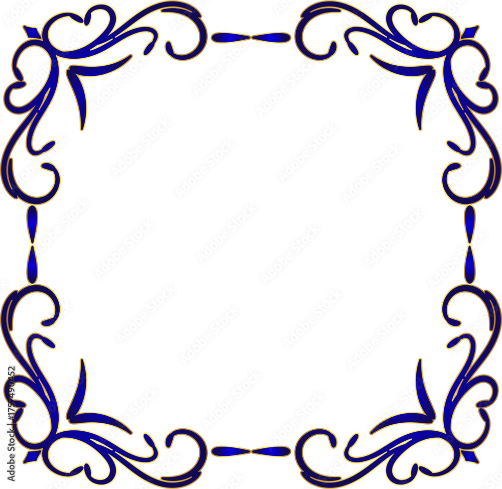 Fototapeta premium Royal Curly Ornament Frame