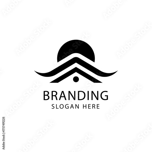New roofing real estate and construction logo