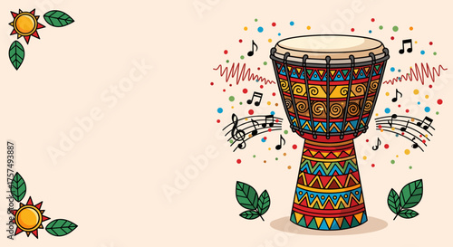 Traditional African drums for cultural celebrations, music events, and festive decorations
