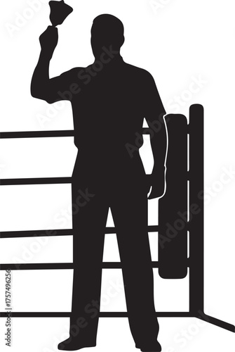 Boxing day tradition ring master rings bell at start of event or auction sale