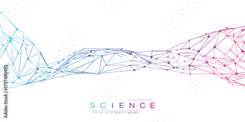 Geometric polygonal wave structure of connected dots and lines