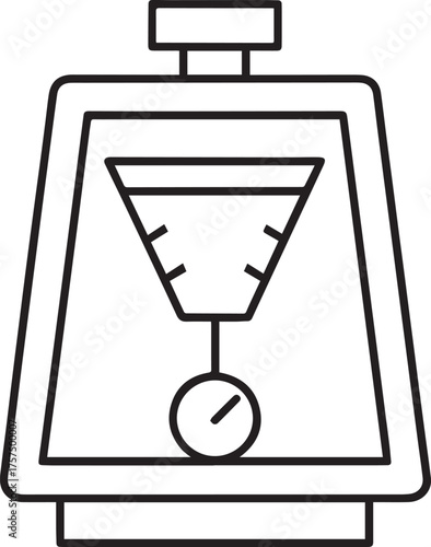 shot clock outline vector illustration line art