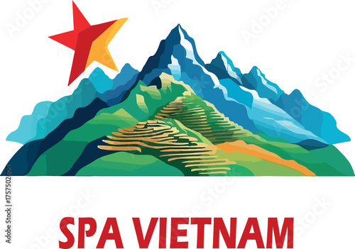 Spa vietnam logo icon vector .