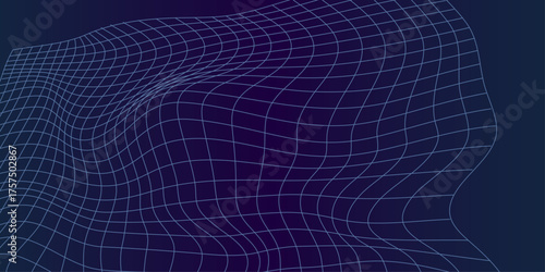 Abstract vector wireframe landscape. Abstract mesh background. Polygonal mountains. Cyberspace grid.  3d futuristic vector illustration. Retro background futuristic landscape 1980s style.   