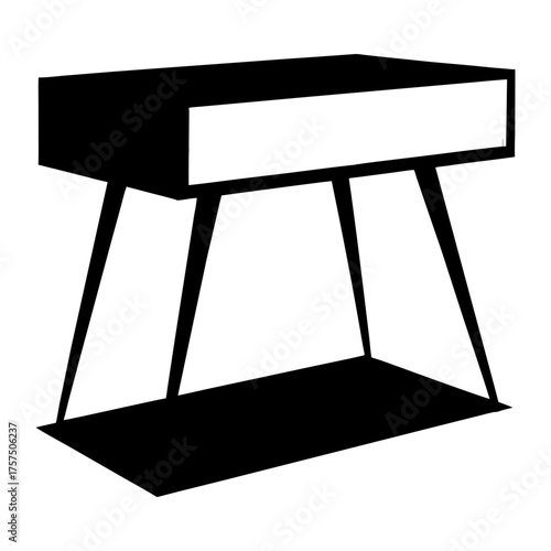 Minimalist modern nightstand furniture silhouette