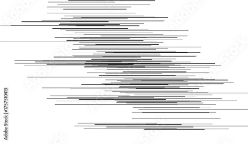Black radial comics style lines isolated on white background. speed abstract. Vector illustration