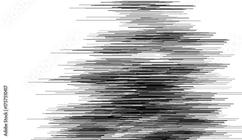 Horizontal parallel line cartoon style effect line vector illustration