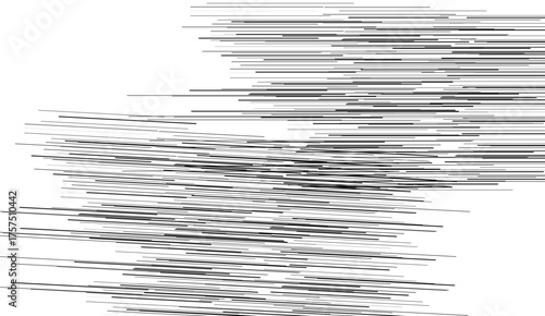 Horizontal parallel line cartoon style effect line vector illustration