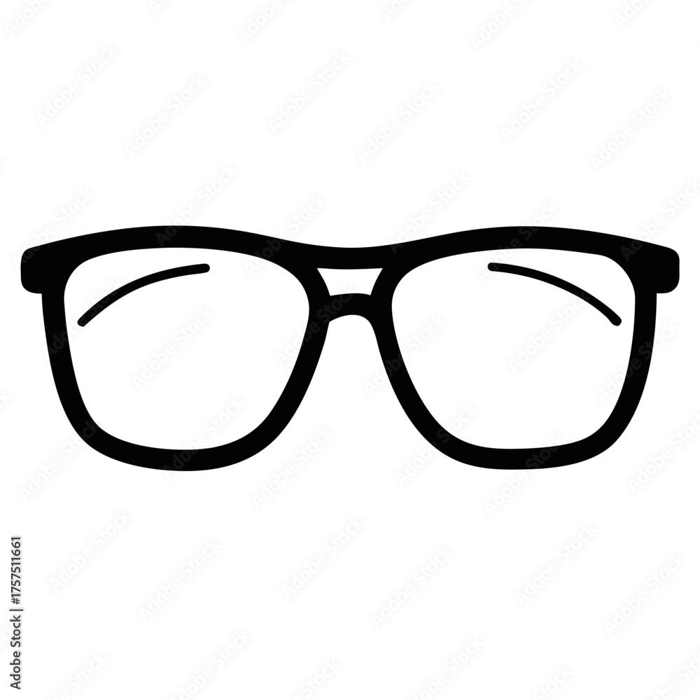 Fototapeta premium black outline vector of classic reading glasses m.eps