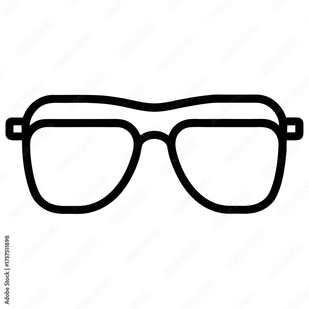 Fototapeta premium minimalist black outline vector illustration of ey (2).eps