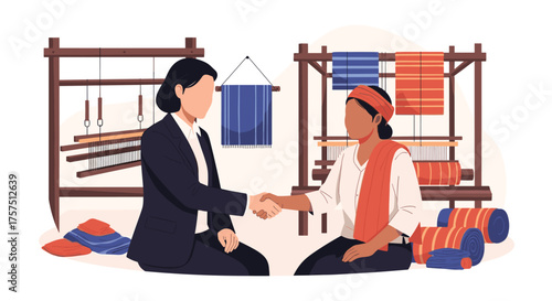 Business Deal Strengthens Local Artisan Community Partnership and Empowers Women Weavers with New Opportunities