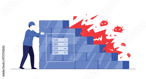 Cybersecurity professional building a strong digital defense against online threats and malware attacks