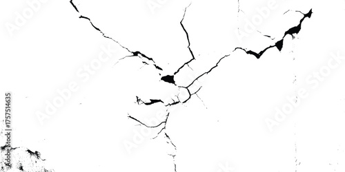 Surface cracks and fissures in ground. Vector grunge cracked texture style with cracked texture.