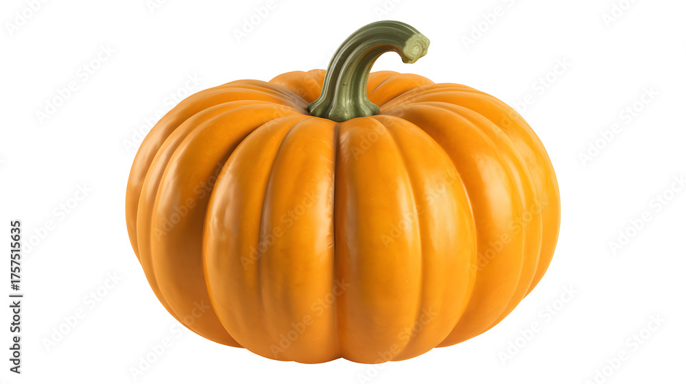 Fototapeta premium Bright orange pumpkin isolated on transparent background