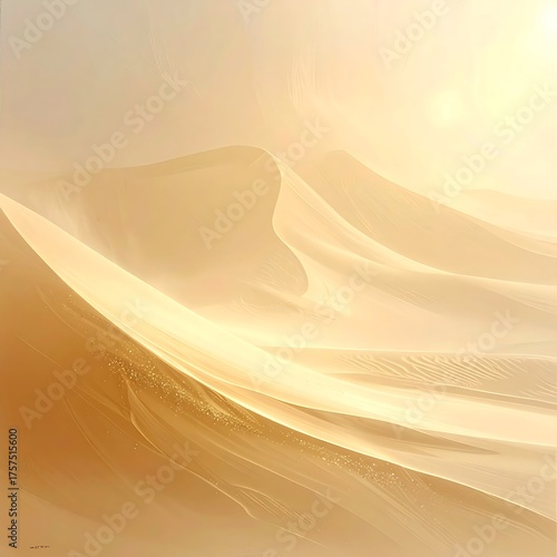 Fototapeta Naklejka Na Ścianę i Meble -  Golden desert dunes in soft light