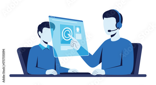 Interactive Digital Display for Customer Service Training and Support