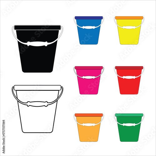 set of water bucket for storing water