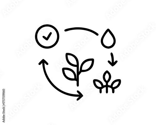 sustainable agriculture line icon set vector Outline free SVG download