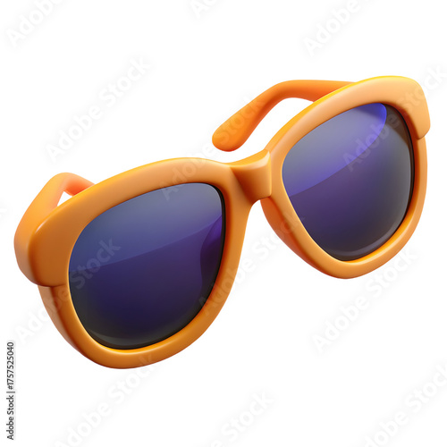 Bright orange stylish sunglasses with dark lenses perfect for sunny days