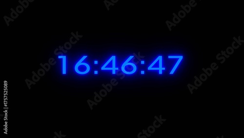 Counting clock number illustration. Stopwatch timer clock.
