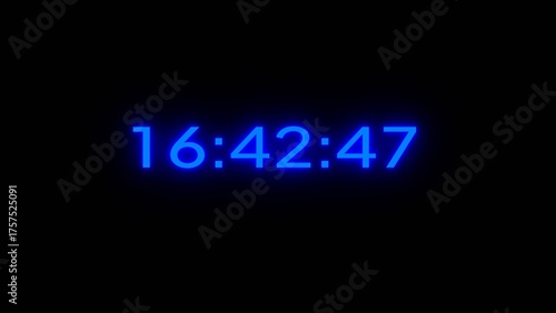 Counting clock number illustration. Stopwatch timer clock.
