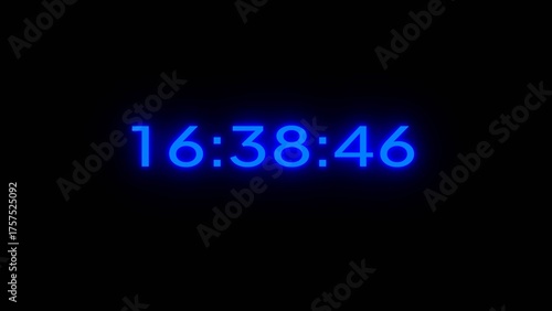 Counting clock number illustration. Stopwatch timer clock.