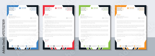 Business Corporate letterhead design template, Office, Vector illustration.
