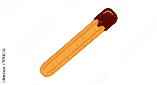 Delicious Churro Dipped in Rich Chocolate Sauce.