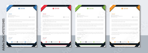 Business Corporate letterhead design template, Office, Vector illustration.