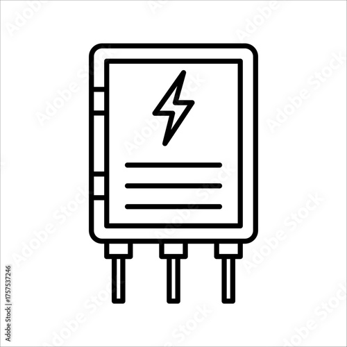 electric panel box icon. Electric distribution icon set. vector illustration on white background