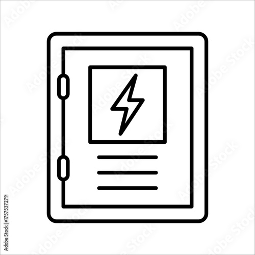 electric panel box icon. Electric distribution icon set. vector illustration on white background
