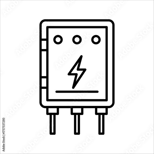 electric panel box icon. Electric distribution icon set. vector illustration on white background