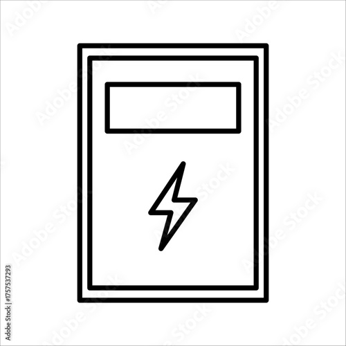 electric panel box icon. Electric distribution icon set. vector illustration on white background