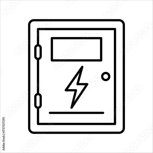 electric panel box icon. Electric distribution icon set. vector illustration on white background