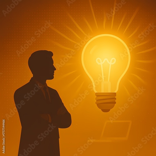 A glowing lightbulb made of particles and data, representing creativity and innovation.
