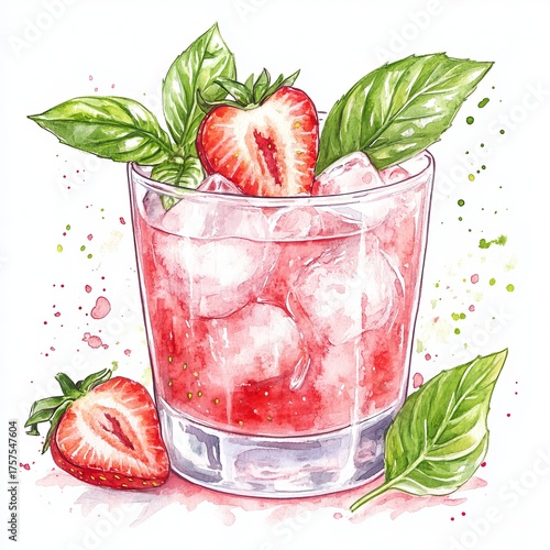 Refreshing Summer Beverage with Fresh Herbs