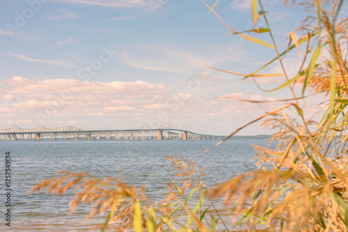 Obraz na plátně Chesapeake Bay Bridge seen from Kent Island