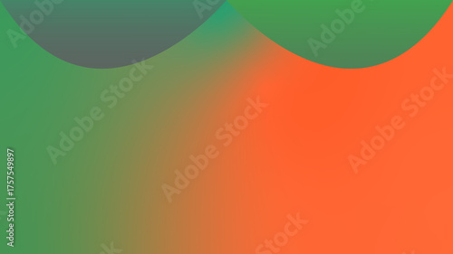 Green and orange gradient background with smooth texture and dynamic color transition for creative designs.