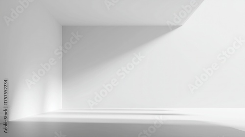 Wallpaper Mural Minimalist White Empty Room With Soft Light And Shadow, Ideal For Wallpaper, Poster, And Modern Interior Design Concept. Torontodigital.ca