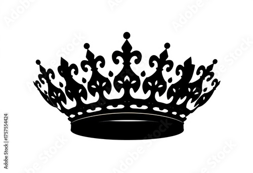 Three elegant crown silhouettes, overlapping, minimalist design,  gold,  vector