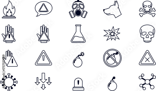 set of web design science and education icons vector illustration