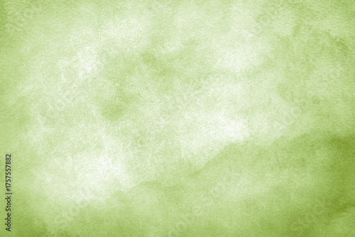 Hand painted green watercolor background.