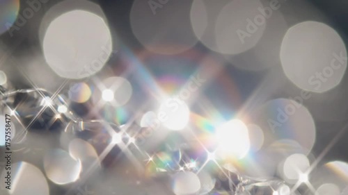 Shimmering crystal light reflections with subtle prism color dispersion, elegant abstract background