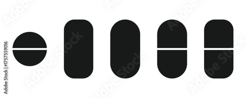 Pill capsule icon Pixel perfect vector graphics. Symbol, logo illustration.