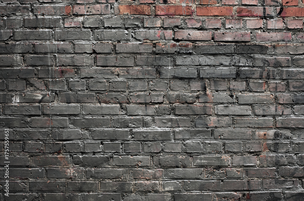Fototapeta premium Old brick wall background. Abstract vintage background.