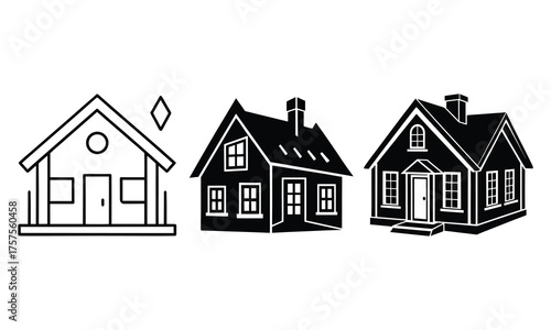 sketch of houses