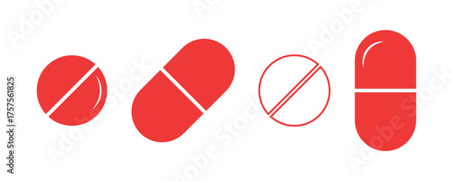 Pill capsule icon Pixel perfect vector graphics. Symbol, logo illustration.