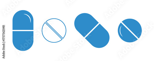 Iron capsule icon vector design pack. symbol logo.