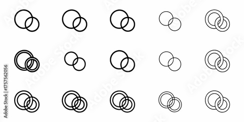 Discover dynamic interconnected circles symbolizing unity, partnership, and collaboration in modern design, perfect for business and technology concepts.