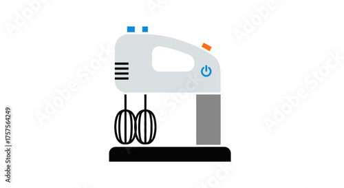 Electric Hand Mixer with Beaters on Stand Kitchen Appliance.